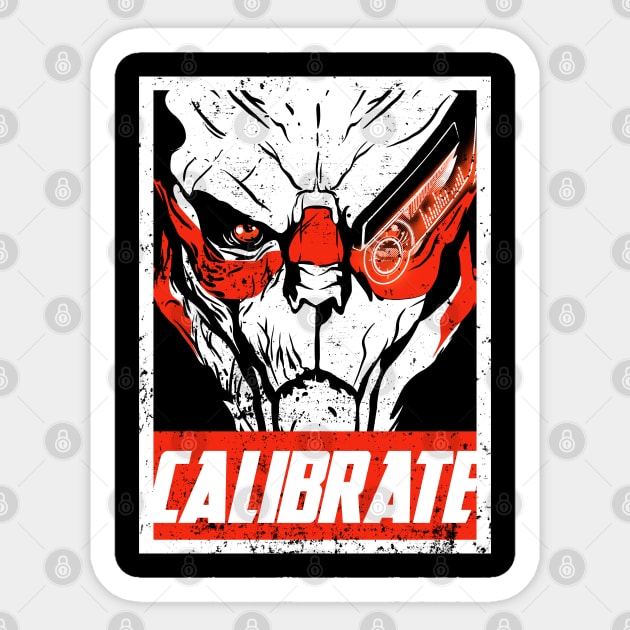 Calibrate like a Vakarian Sticker by manoystee